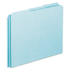 Pendaflex Blank Top Tab File Guides, 1/3-Cut Top Tab, Blank, 8.5 x 11, Blue, 100/Box