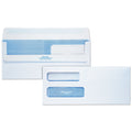 Quality Park Double Window Redi-Seal Security-Tinted Envelope, #10, Commercial Flap, Redi-Seal Adhesive Closure, 4.13 x 9.5, White, 500/BX