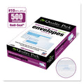 Quality Park Double Window Redi-Seal Security-Tinted Envelope, #10, Commercial Flap, Redi-Seal Adhesive Closure, 4.13 x 9.5, White, 500/BX