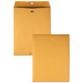 Quality Park Clasp Envelope, 28 lb Bond Weight Kraft, #97, Square Flap, Clasp/Gummed Closure, 10 x 13, Brown Kraft, 100/Box