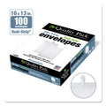 Quality Park Redi-Strip Catalog Envelope, #13 1/2, Cheese Blade Flap, Redi-Strip Adhesive Closure, 10 x 13, White, 100/Box