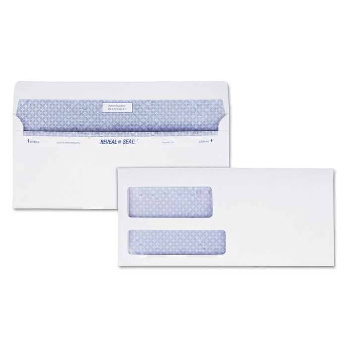 Quality Park Reveal-N-Seal Envelope, #9, Commercial Flap, Self-Adhesive Closure, 3.88 x 8.88, White, 500/Box