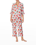 Kate Spade Rosy Crop Pajamas in Rose Bud, Size Medium by Vanessa Jane