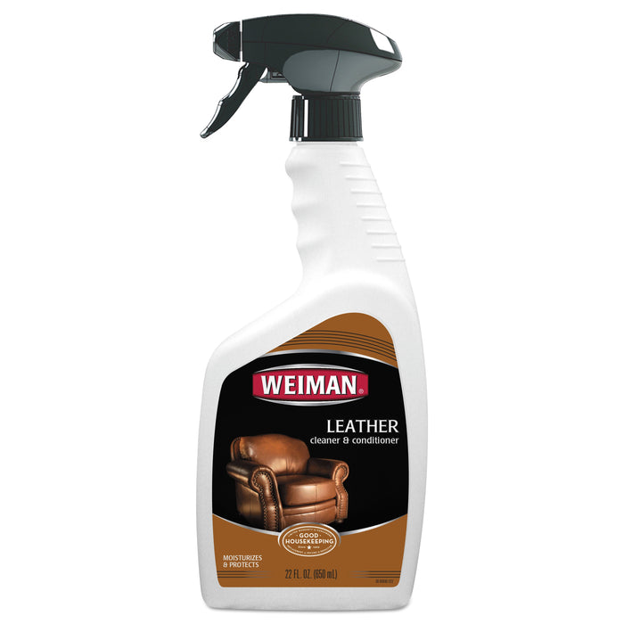 WEIMAN Leather Cleaner and Conditioner, Floral Scent, 22 oz Trigger Spray Bottle, 6/CT