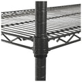 Alera NSF Certified 4-Shelf Wire Shelving Kit with Casters, 48w x 18d x 72h, Black Anthracite