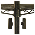 Alera NSF Certified 4-Shelf Wire Shelving Kit with Casters, 48w x 18d x 72h, Black