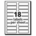 Avery Extra-Large TrueBlock File Folder Labels with Sure Feed Technology, 0.94 x 3.44, White, 18/Sheet, 25 Sheets/Pack