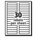 Avery Permanent TrueBlock File Folder Labels with Sure Feed Technology, 0.66 x 3.44, White, 30/Sheet, 50 Sheets/Box