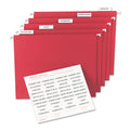 Avery Tabs Inserts For Hanging File Folders, 1/5-Cut, White, 2" Wide, 100/Pack