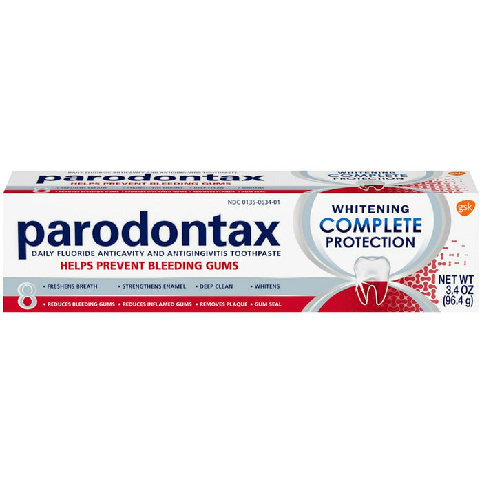 Parodontax Complete Protection Teeth Whitening Toothpaste For Bleeding Gums - 3.4 Ounce by Pasteur Pharmacy