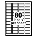 Avery EcoFriendly Mailing Labels, Inkjet/Laser Printers, 0.5 x 1.75, White, 80/Sheet, 100 Sheets/Pack