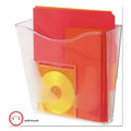 deflecto Euro-Style DocuPocket Portrait Wall File, A4/Letter/Magazine/Portfolio Size, 10.25" x 4" x 10", Clear