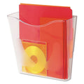 deflecto Euro-Style DocuPocket Portrait Wall File, A4/Letter/Magazine/Portfolio Size, 10.25" x 4" x 10", Clear