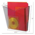deflecto Euro-Style DocuPocket Portrait Wall File, A4/Letter/Magazines/Portfolio Size, 10.25" x 4" x 10", Smoke
