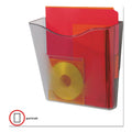 deflecto Euro-Style DocuPocket Portrait Wall File, A4/Letter/Magazines/Portfolio Size, 10.25" x 4" x 10", Smoke