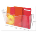 deflecto Euro-Style DocuPocket Landscape Wall File, Larger Files/Tabloid Size, 15" x 4" x 6.63", Clear