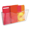 deflecto Euro-Style DocuPocket Landscape Wall File, Larger Files/Tabloid Size, 15" x 4" x 6.63", Clear