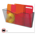 deflecto Euro-Style DocuPocket Landscape Wall File, Larger Files/Tabloid Size, 15" x 4" x 6.63", Smoke