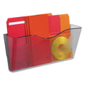 deflecto Euro-Style DocuPocket Landscape Wall File, Larger Files/Tabloid Size, 15" x 4" x 6.63", Smoke