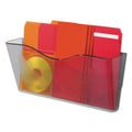 deflecto Euro-Style DocuPocket Landscape Wall File, Larger Files/Tabloid Size, 15" x 4" x 6.63", Smoke