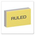 Oxford Ruled Index Cards, 3 x 5, Blue/Violet/Canary/Green/Cherry, 100/Pack