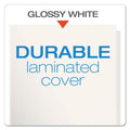 Oxford High Gloss Laminated Paperboard Folder, 100-Sheet Capacity, 11 x 8.5, White, 25/Box