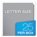 Oxford High Gloss Laminated Paperboard Folder, 100-Sheet Capacity, 11 x 8.5, Gray, 25/Box