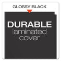 Oxford High Gloss Laminated Paperboard Folder, 100-Sheet Capacity, 11 x 8.5, Black, 25/Box