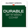 Oxford High Gloss Laminated Paperboard Folder, 100-Sheet Capacity, 11 x 8.5, Green, 25/Box