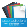 Oxford Clear Front Standard Grade Report Cover, Three-Prong Fastener, 0.5" Capacity, 8.5 x 11, Clear/Assorted, 25/Box