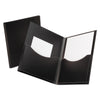 Oxford Poly Double Stuff Gusseted 2-Pocket Folder, 200-Sheet Capacity, 11 x 8.5, Black