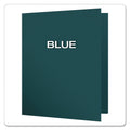 Oxford Earthwise by Oxford 100% Recycled Paper Twin-Pocket Portfolio, 100-Sheet Capacity, 11 x 8.5, Blue, 25/Box