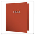 Oxford Earthwise by Oxford 100% Recycled Paper Twin-Pocket Portfolio, 100-Sheet Capacity, 11 x 8.5, Red, 25/Box