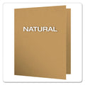 Oxford Earthwise by Oxford 100% Recycled Paper Twin-Pocket Portfolio, 100-Sheet Capacity, 11 x 8.5, Natural, 25/Box