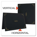 Oxford Certificate Holder, 11.25 x 8.75, Black, 5/Pack