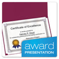 Oxford Certificate Holder, 11.25 x 8.75, Burgundy, 5/Pack