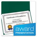 Oxford Certificate Holder, 11.25 x 8.75, Green, 5/Pack