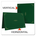 Oxford Certificate Holder, 11.25 x 8.75, Green, 5/Pack