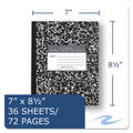 Roaring Spring Marble Cover Composition Book, Wide/Legal Rule, Black Marble Cover, 8.5 x 7, 36 Sheets