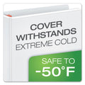 Cardinal XtraLife ClearVue Non-Stick Locking Slant-D Ring Binder, 3 Rings, 1.5" Capacity, 11 x 8.5, White