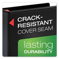 Cardinal XtraLife ClearVue Non-Stick Locking Slant-D Ring Binder, 3 Rings, 4" Capacity, 11 x 8.5, Black
