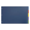 Cardinal Tabloid-Size Poly Index Divider, 5-Tab, 11 x 17, Assorted, 1 Set