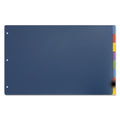Cardinal Tabloid-Size Poly Index Divider, 8-Tab, 11 x 17, Assorted, 1 Set