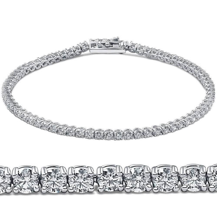 3.15ct. Round Cut Diamond Tennis Bracelet In 14k White Gold by DailySale