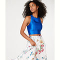 City Studios Juniors Satin Crop Top by Vanessa Jane