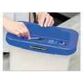Bankers Box Heavy-Duty Portable File Box, Letter Files, 14.25" x 8.63" x 11.06", Clear/Blue
