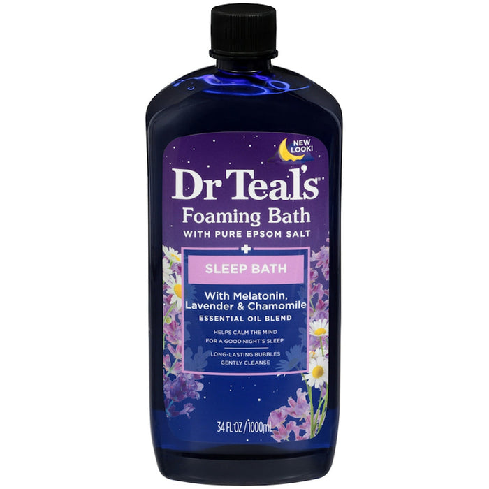 Dr Teal's Foaming Bath, Lavender & Chamomile, Melatonin, Sleep Bath 34 Fl Oz by Pasteur Pharmacy