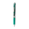 Pentel EnerGel RTX Gel Pen, Retractable, Medium 0.7 mm, Green Ink, Green/Gray Barrel