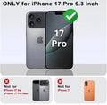 Magnetic Silicone Case for iPhone 17 Pro, Shockproof Protective Cover with Soft Microfiber Lining, Black, 6.3 by Generic