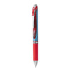 Pentel EnerGel RTX Gel Pen, Retractable, Fine 0.5 mm Needle Tip, Red Ink, Silver/Red Barrel